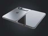 Рендер складного iPhone в формате CAD. (Источник изображения: iPhone-Ticker/отредактировано)