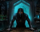 Измененное изображение, показывающее некроманта Иратуса в игре Iratus: Lord of the Dead.