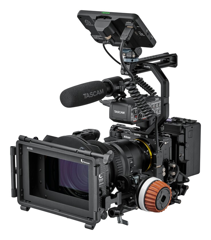 Кинокамера Nikon ZR может быть полностью укомплектована для использования на съемочных площадках профессионалами кинематографа. (Источник изображения: Nikon)