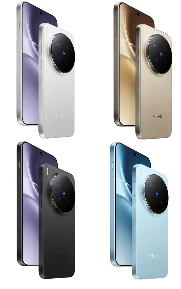 Vivo X300 Pro в четырех цветах, которые, по слухам, будут представлены на мировом рынке. (Источник изображения: Vivo)