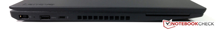 слева: питание (разъём SlimTip), USB 3.0, USB-C (Gen.2, Thunderbolt 3, DisplayPort 1.2)