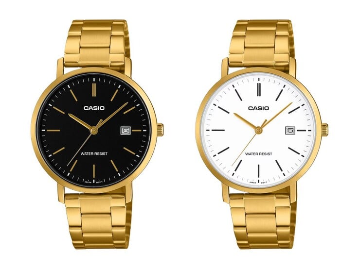 Слева направо: часы Casio MTP-VT05G-1E и MTP-VT05G-7E
