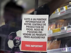 Уведомление о кибератаке во французском супермаркете
