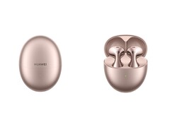 Розово-золотые Huawei FreeBuds 6 пока что продаются только в Китае. (Источник изображения: Huawei)