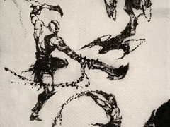 Первоначальный концепт-арт Кратоса в God of War