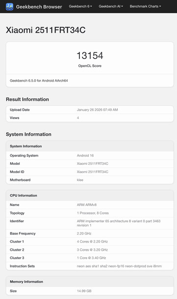(Источник изображения: Geekbench)