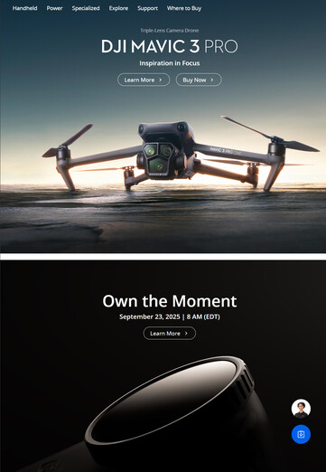 В отличие от этого, на американском сайте DJI этого нет. (Источник изображения: DJI)