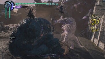 На картинке: Скриншот игрового процесса из Devil May Cry 5.