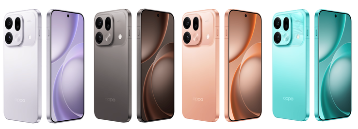 Официальные рендеры Find X9s Pro во всех цветовых вариантах.