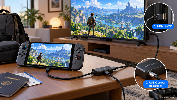 Nintendo Switch подключена к телевизору