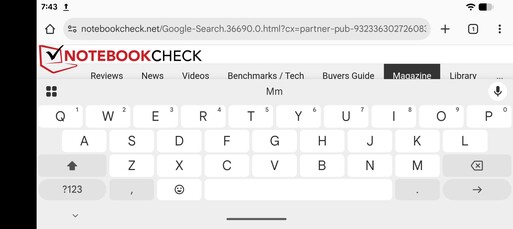 Gboard в ландшафтном режиме