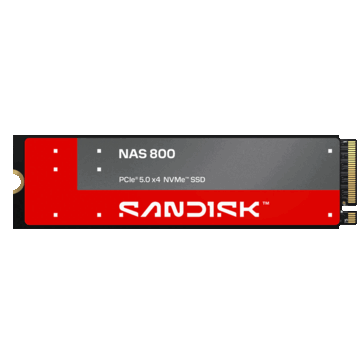 Sandisk NAS 800 M.2 NVMe SSD с красно-серой этикеткой