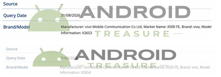 Записи IMEI подтверждают название Vivo X500 FE.