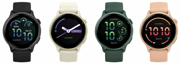 Vivoactive 6 в четырех цветах, которые, по слухам, будут представлены на рынке. (Источник изображения: u/JinPingXi19890604)