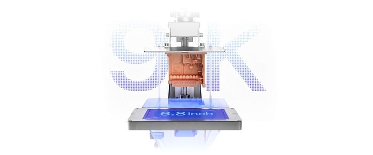 Дисплей с диагональю 6,8 дюйма имеет разрешение 8 520 × 4 320 пикселей