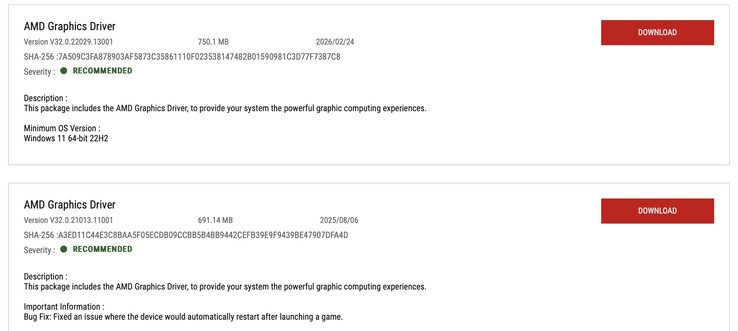Обновление драйвера, что интересно, находится в той же ветке, что и раньше.