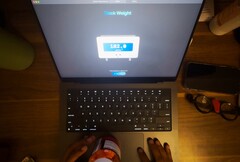 Трекпад MacBook Pro может взвешивать небольшие предметы. (Источник изображения: Krish Shah)