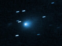 Изображение межзвездной кометы 3I/ATLAS, сделанное Хабблом (Источник изображения: NASA, ESA, David Jewitt, and Joseph DePasquale; обрезано)