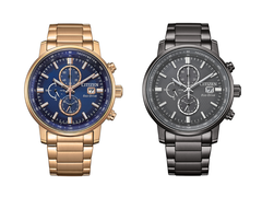 Часы Citizen CA0843-89L (слева) и CA0847-88H (справа), изображенные на белом фоне. (Источник изображения: @plus9time на Instagram)