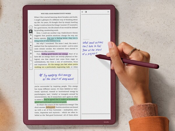 Kindle Scribe Colorsoft поставляется с Premium Pen в коробке. (Источник изображения: Amazon)