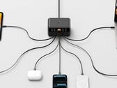 Семь устройств могут питаться одновременно через USB-C или USB-A с общей максимальной мощностью 350 Вт.