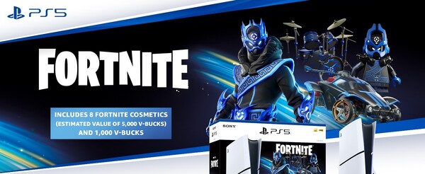 Комплект PS5 Fortnite Cobalt Star Bundle будет выпущен к Черной Пятнице 2024 года. (Источник изображения: Sony)
