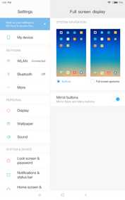 Способы навигации в MIUI 9