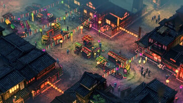 Изображение, на котором изображён город в игре «Shadow Tactics: Blades of the Shogun».