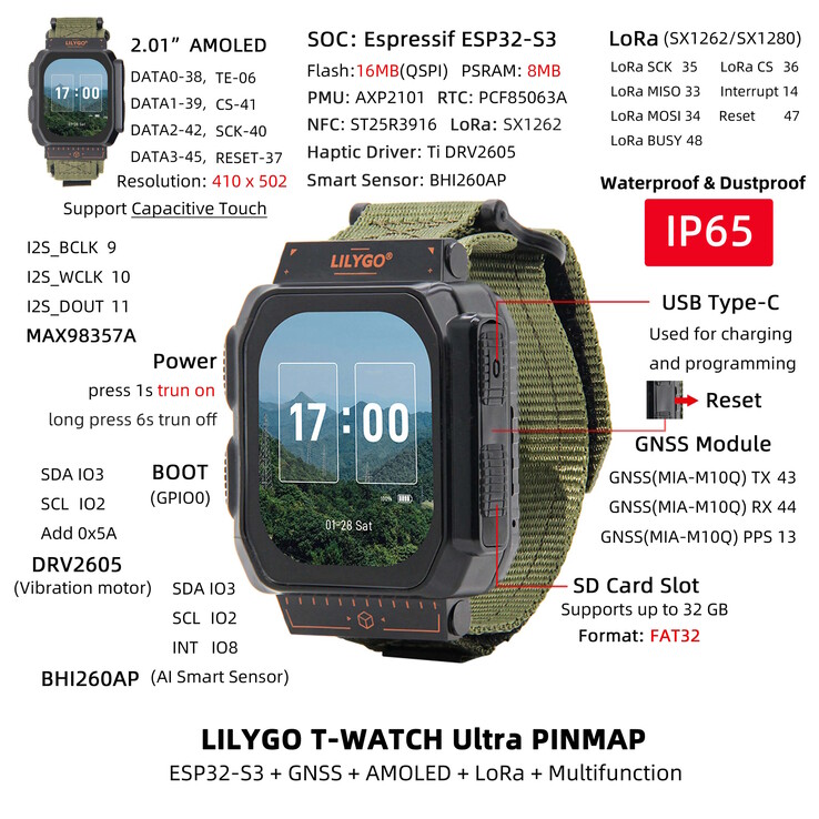 Часы Lilygo T-Watch Ultra