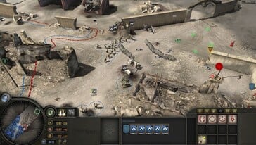  На изображении: скриншот игрового процесса из игры «Company of Heroes».