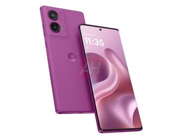 Неофициальное изображение варианта цвета Cattleya Orchid для Moto G96. (Источник изображения: Android Headlines)