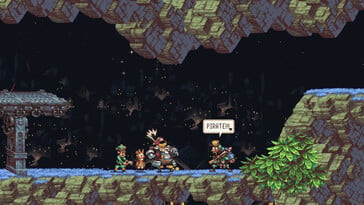 Изображение, показывающее нескольких персонажей Owlboy.