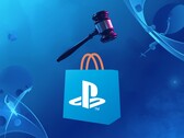 Логотип PlayStation Store изображен под молоточком