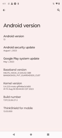 Программное обеспечение Motorola Moto G84
