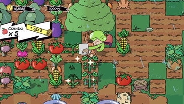 На изображении: скриншот игрового процесса Super Farming Boy.