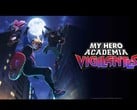 Титульная карточка к игре My Hero Academia: Vigilantes, на которой изображены Ползун, Поп Степ и Наклдастер. (Источник изображения: Bones Film)