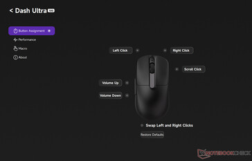 Раздел назначения кнопок