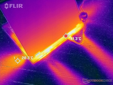 Горячий воздух выбрасывается через четыре вентиляционных решетки