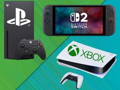 Консоли Xbox, PS5 и Switch 2 показаны с логотипами (Источник изображения: Xbox Gaming, Sony PlayStation, Nintendo of America с правками)