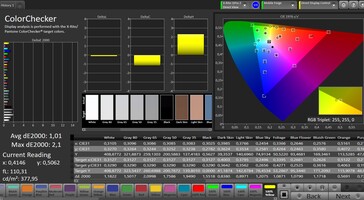 CalMAN - Color Checker (профиль "натуральный", ориентируемся на спектр sRGB)