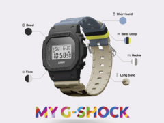 Сервис Casio &quot;My G-Shock&quot; позволяет пользователям настраивать безель, ремешок и даже светодиодную подсветку. (Источник изображения: Casio)