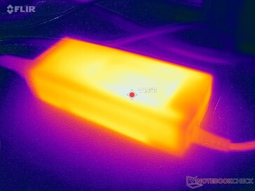 Температура адаптера переменного тока может превышать 45 C при работе с высокими нагрузками