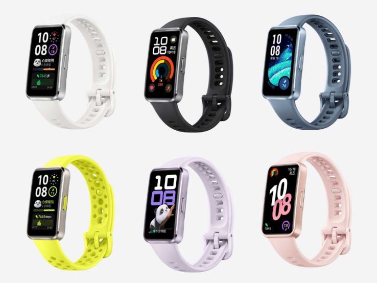 Huawei Band 10 будет доступен в шести цветах. (Источник изображения: Ruige Plays Digital через Weibo)