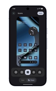 Форма значков приложений может быть изменена