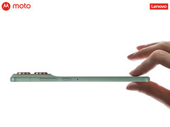Moto X70 Air поступит в продажу в Китае в октябре 2025 года. На снимке: тизерная фотография тонкого телефона. (Источник изображения: Lenovo)