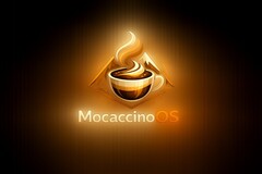 MocaccinoOS desktop Linux AI-made неофициальный логотип для версии 26.03