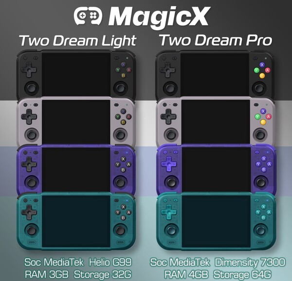 MagicX Two Dream Light и Two Dream Pro будут доступны в четырех цветах каждая.
