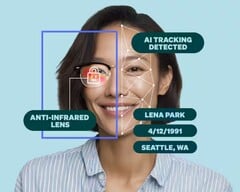 Покрытие очков Zenni Optical ID Guard розового цвета помогает блокировать угрозы безопасности, останавливая полное сканирование лица. (Источник изображения: Zenni Optical)