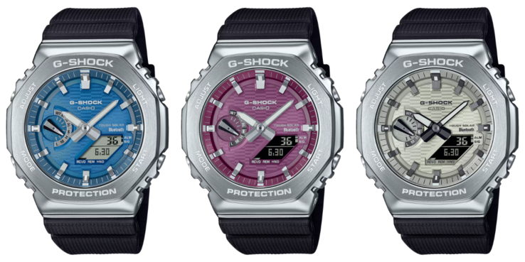 Слева направо: Casio GBM-2100A-2B, GBM-2100A-4B и GBM-2100A-8B. (Источник изображения: Casio)