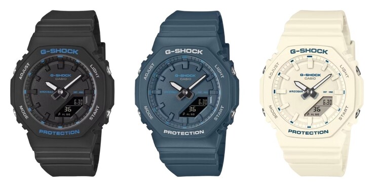 Слева направо: часы Casio G-Shock GMA-P2100BA-1A, GMA-P2100BA-2A и GMA-P2100BA-7A. (Источник изображения: Casio)